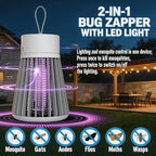 Bug Zapper Outdoor and Indoor Mosquito Zapper, Hanging Rechargeable Mosquito Killer Lamp - Portable UV Insect Trap for Indoor/Outdoor, USB-Powered with Grid for Camping, Bedroom, Patio, Kitchen