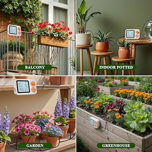Topotdor Automatic Indoor Plant Waterer for 15 Potted Plants, Self Watering System Drip Irrigation Kit with Programmable Timer & Smart Humidity Detection