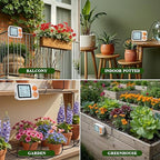 Topotdor Automatic Indoor Plant Waterer for 15 Potted Plants, Self Watering System Drip Irrigation Kit with Programmable Timer & Smart Humidity Detection