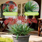 Artificial Flowers for Outdoors 18.9 in Large Fake Plants Outdoor Flower Spring Summer Decoration Outside for Front Porch Garden Window Box