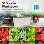 VIVOSUN Self-Watering Planters, 8-Pack 10.5 Inch Compact Rectangular Window Herb Planter Box with 10 PCS Plant Labels, Plant Container for Basil, Flowers, Succulents, Indoor & Outdoor