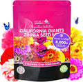 NatureZ Edge Zinnia Seeds for 2026 Planting Outdoors, Over 8250 Flower Seeds, 2 Oz, Non GMO Made in USA, Bulk Semillas De Flores para Sembrar, California Giants, Easy to Grow Zinnia Seed Mix