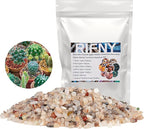 Decorative Polished Rocks, RIFNY 0.3" Gravel Rocks Crushed Crystal for Plant Flower Pots Succulents Cactus Bamboo Plant Vase Filler Aquarium Fish Tank Decorations and DIY Craft (3 LB, White)
