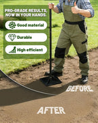 Steel Tamper Tool, 8''x8'' Heavy Duty Hand Tamper for Soil Compaction, 48" Adjustable Handle with Non-Slip Grip, Ground Dirt Tamper for Landscaping, Patio, Asphalt Repair with Gloves