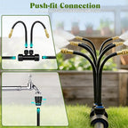 Drip Irrigation System for Garden, Automatic Watering System with Adjustable 360° Copper Spray Nozzles, DIY Drip Irrigation Kit for Yard, Lawn, Greenhouse, Raised Beds & Potted Plants (20FT)
