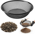 1PCS Soil Sifter for Gardening, 11.8" W Rock Sifter for 5 Gallon Bucket, 3mm Mesh Galvanized Steel Sifting Screen Dirt Sifter for Compost, Worm, Leaves, Sawdust, Rocks, Sand and Gravel