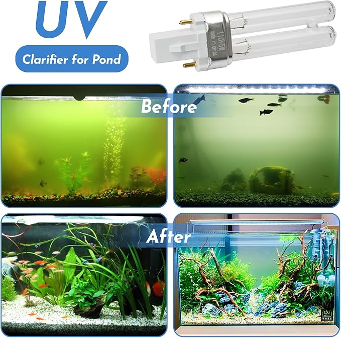 ANTOBLE 5 Watt UVC Replacement Lamp Pond Filter UV Light Compatible with Pennington Aquagarden Inpond 5 in 1 Pond Pump & Filter 200 & 300 & 450 Gallon Models
