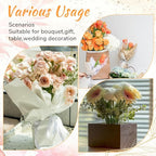 25 Pcs Floral Water Tubes for Flowers, 5.7 Inch Plastic Flower Supplies for Fresh Floral, Single Flower Water Tube Green Flowers Stem Tubes with Caps for Plant, Bouquet Accessories