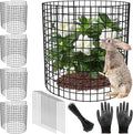 5 Pack Plant Protector from Animals, 17x14 inch Wire Plant Cages Mesh Plant Cage Garden Plant Protector, Sturdy Bunny Barricades Chicken Wire Cloche Plant Protectors for Keeping Bunny Animals Out