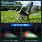 KEV Solar Spot Lights Outdoor,18 LEDs Solar Flood Lights with 2 Modes &Adjustable &IPX65 Waterproof,Solar Spotlight for Driveway/Backyard/Patio Landscape/Tree/Garage(Cool White, 1 Pack)