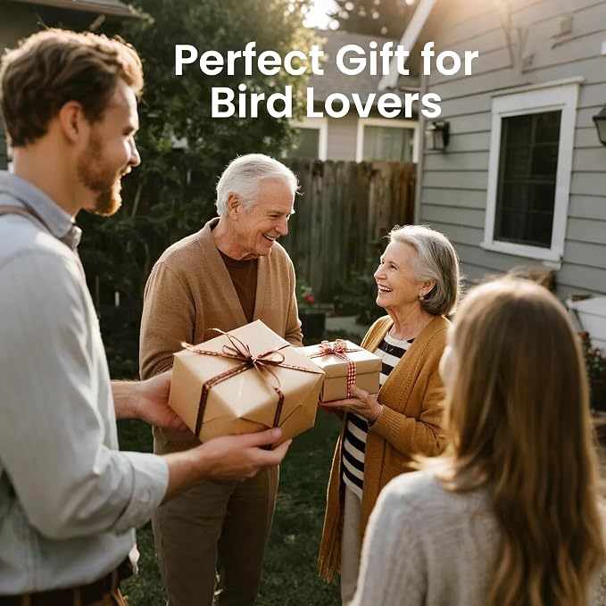 Bird Feeder with Camera Solar Powered 2K HD Video, 10,000+ Species AI Recognition, Real-Time App Alerts, and Weatherproof Design for Effortless Birdwatching, Gift for Father's Day, Grass Green