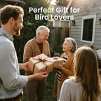 Smart Bird Feeder with Camera Solar Powered, 2K HD Video, AI Bird Species Identification, Instant Arrival Alerts, Weatherproof Design for Effortless Birdwatching, Gift for Fathers Day, Red