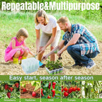 5-Pack Reusable Silicone Seed Starter Kit,Reusable 60Cell Seed Starter Trays with Easy Push-Out Design,Foldable Design for Easy Transplanting,Indoor Gardening Supplies for Vegetables, Flowers & Herbs