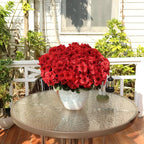12 Bundles Red Artificial Geranium Flowers for Outdoors Spring Decor Geraniums Silk Flowers UV Resistant Lifelike Faux Flowers for Spring Indoor Outdoor Garden Patio Porch Balcony Home Decoration