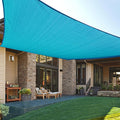 LOVE STORY Custom Size 8'x9' Turquoise Blue Sun Shade Sail Rectangle UV Block Canopy Patio Sail Sunshades Fabric for Outdoor Garden Carport (We Make Custom Size)