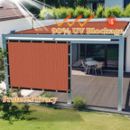 Shade&Beyond Customized Size 6' X 24' Shade Cloth with Grommets, 90% UV Protection UV Protection Mesh Tarp Sun Screens for Patio GN01, Rust Red