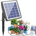 RISINGUP 49FT Solar Drip Irrigation System, Auto Plant Watering Kit with Anti-Siphoning Device 750ml/min Flow with 2200mAh Battery, for 15 Potted Plants Outdoor Garden, Patio, Balcony, Greenhouse