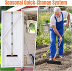 57-Inch Thatch Rake - Professional Dethatcher & Soil Aerator with 15" Steel Tines, Detachable Handle for Lawn Thatching and Compacted Soil Removal