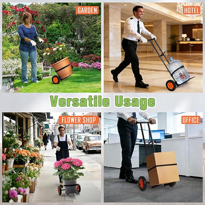 Plant Caddy with Wheels, 3.6FT Heavy Duty Plant Dolly with Adjustable Gripping Arms and Base, Rolling Plant Mover Cart Planter Caddies with Strap for Indoor or Outdoor Garden Plants, Pots