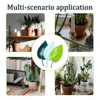 3 Pcs Leaf Plant Watering Funnel, Insert Leaf-Shaped Plant Water Funnel, Indoor & Outdoor Flower Plant Watering Devices Leaf for Houseplant Irrigation Drip (3 Colors) (3)