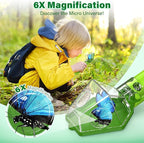 Bug Catcher for Kids, Insect Trap Kit with 6X Magnifier Glass - STEM Educational Exploration Tool for Indoor and Outdoor,Christmas Birthday Gifts Toys for Adults, Boys, and Girls(Green 2PCS)