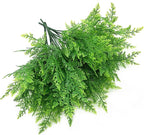 PASYOU Artificial Ferns Plants for Decoration, Fake Plastic Plant Greenery Grass Faux Fern Leaves Shrubs Stems for Outdoor Indoor Home Garden Party Office Wedding Christmas DIY Decor - 8 Pack