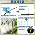 Dianrui 360° Curved Garden Automatic Irrigation System—50FT Drip Irrigation System for Garden,Lawn & Raisedbed & Greenhouse Watering Equipment, Drip Irrigation Kit with Adjustable Copper Nozzles 5/16"