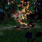 Sublume Solar Tree Lights Outdoor, Palm Tree Ring Uplights with Warm White LED for Tree, 2-in-1 (Sticked&Tied), IP65 Waterproof, 2000Mah Upgraded COB Spotlights for Garden, Landscape, Yard, Decor