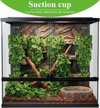 Suncalla Reptile Plants Terrarium Hanging Plants Vines Boston Climbing Terrarium Plant with Suction Cup for Bearded Dragons Lizards Crested Gecko Snake Crab Tank(Popular Series,Green)