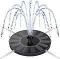 Mademax Solar Bird Bath Fountains, Upgrade 1.4W Solar Fountain Pump with 8 Nozzles & 4 Brackets, Free Standing Floating Solar Powered Water Fountain Pump for Bird Bath, Garden, Pond, Pool, Outdoor