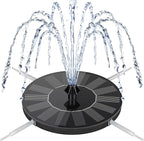 Mademax Solar Bird Bath Fountains, Upgrade 1.4W Solar Fountain Pump with 8 Nozzles & 4 Brackets, Free Standing Floating Solar Powered Water Fountain Pump for Bird Bath, Garden, Pond, Pool, Outdoor