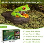 Riare 3.5 OZ Premium Sphagnum Moss for Reptiles- 4QT Natural Live Moss Reptile Moss Bedding for Terrarium, Hatching, Forest Sphagnum Moss Reptile Substrate for Snakes, Gecko, Turtles, Frogs, Leopard