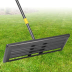 Professional Lawn Leveling Rake 30x10in - Heavy Duty Leveling Tool with 80" Adjustable Stainless Steel Handle | Golf Field Sand Spreader, Football Pitch Grass Leveler | Rustproof Turf Grading Rake