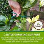 Bio-Stretch Soft Garden Plant Ties for Indoor & Outdoor Plants - Strong & Stretchy Cut-to-Length Plant Tape for Climbing Plants, Tomato Vines & Home Gardening (130 ft / 40M)
