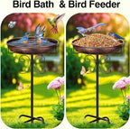Daoeny 35In Metal Bird Bath for Outside, Vintage Freestanding Birdbaths & Birdfeeder, Bird Baths Feeder Bowl for Outdoors Garden Patio Yard Lawn Decor, Upgraded 5-Pronged Base (Antique Bronze)