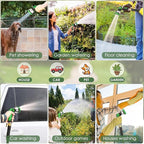 Non-Expandable Garden Hose 75 ft, Ultra Lightweight Flexible Water Hose with 10-Pattern Nozzle, Leak-Proof, High-Density Fabric, Thickened Connector, Shut-Off Valve for Yard, Lawn, Outdoor