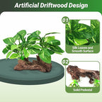 GOZILLA Silk Fish Tank Plants,Reptile Artificial Plant,Reptile Plants for Terrarium,Aquarium Decorations Accessories Set,Resin Driftwood Artificial Silk Aquarium Plant for Fish Tank.(11PCS/A-Set)