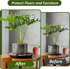 PeoMev 6PCS Plant Trays for Pots - 10 12 14 Inch Plant Saucer Round Plastic Plant Water Catcher Tray for Indoor Outdoor Garden Plants