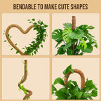 Craft911 Moss Pole Monstera Plant Support – 64” Bendable Moss Pole Monstera Plant Support, Plant Stakes for Indoor Plants, Tall Plant Sticks Support for Climbing Plants