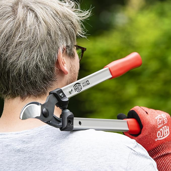 FELCO F201-40 Swiss Made Loppers for Gardening – 16" Lightweight Precision Loppers for Tree Trimming | Tree Branch Cutters | Tree Trimmer Tool with Carbon Steel Blade | I-Beam Handles | Vineyard Blade
