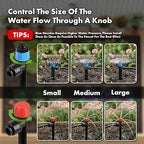 Drip Irrigation System 230FT Quick-Connect Drip Irrigation Kit with 1/4 inch 1/2 inch Irrigation Tubing Hose and Accessories for Lawn Raised Bed Greenhouse Plant Watering System