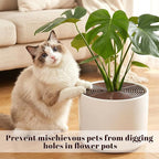 Xthrotsenk 2 PCS Plant Pot Cover Plant Cover for Cats 7.5/11.8 Inch Indoor Plants Pot Grid from Animals Flower Covers Soil for Keep Dog and Cat Out