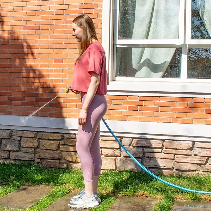 Fevone 75 ft Garden Hose No Kinking, Flexible Water Hose, Drinking Water Safe Hose, 5/8 Inner Diameter Hose, 3/4 Aluminum Fittings