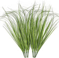 CATTREE Artificial Plants Fake Wheat Grass Shrubs, Faux Greenery Plastic Bushes Tall Stems for Outdoor Indoor Wedding Christmas Decoration Office Yard Table Arrangements Planter Filler Decor 8 Pack