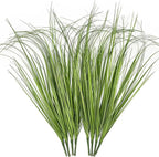 CATTREE Artificial Plants Fake Wheat Grass Shrubs, Faux Greenery Plastic Bushes Tall Stems for Outdoor Indoor Wedding Christmas Decoration Office Yard Table Arrangements Planter Filler Decor 8 Pack