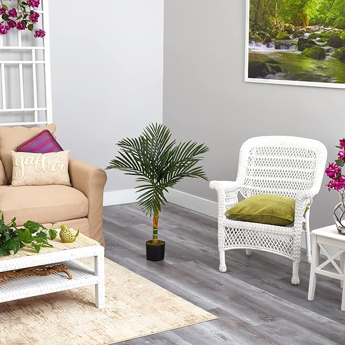 Nearly Natural 3ft. Golden Cane Artificial Palm Tree