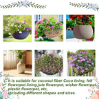 Wenfan 8 Set Invisble Hanging Basket Insert 6.5”Hang Basket Drip Pan 3-in-1 Plant Saucers Trays Plastic Water Catcher Tray Self Watering Planter Insert Plant Auto Watering Devices for Hanging Basket