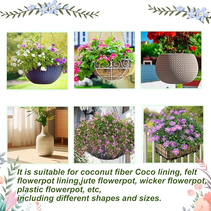 10 Set Invisble Hanging Basket Insert 5.1”Hang Basket Drip Pan Invisble Self Watering Planter Insert Plant Saucers Tray Plastic Water Catcher Tray Plant Auto Watering Devices For Hanging Basket