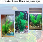 LIYAOLI Aquarium Artificial Plants 12 Inch 3Pack - Tall Realistic Fish Tank Plants Decor with Stable Base, Soft Leaves for Betta, Guppy, Shrimp & Tropical Fish, Aquascape Decoration for Silk Aquarium