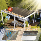 Shade&Beyond Customized Size 15' X 19' Shade Cloth with Grommets, 90% UV Protection UV Protection Mesh Tarp Sun Screens for Patio GN01, Mocha